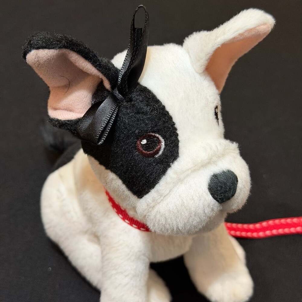 American Girl Bon Bon French Bulldog Plush Dog with Leash 2014 - Picture 5 of 12